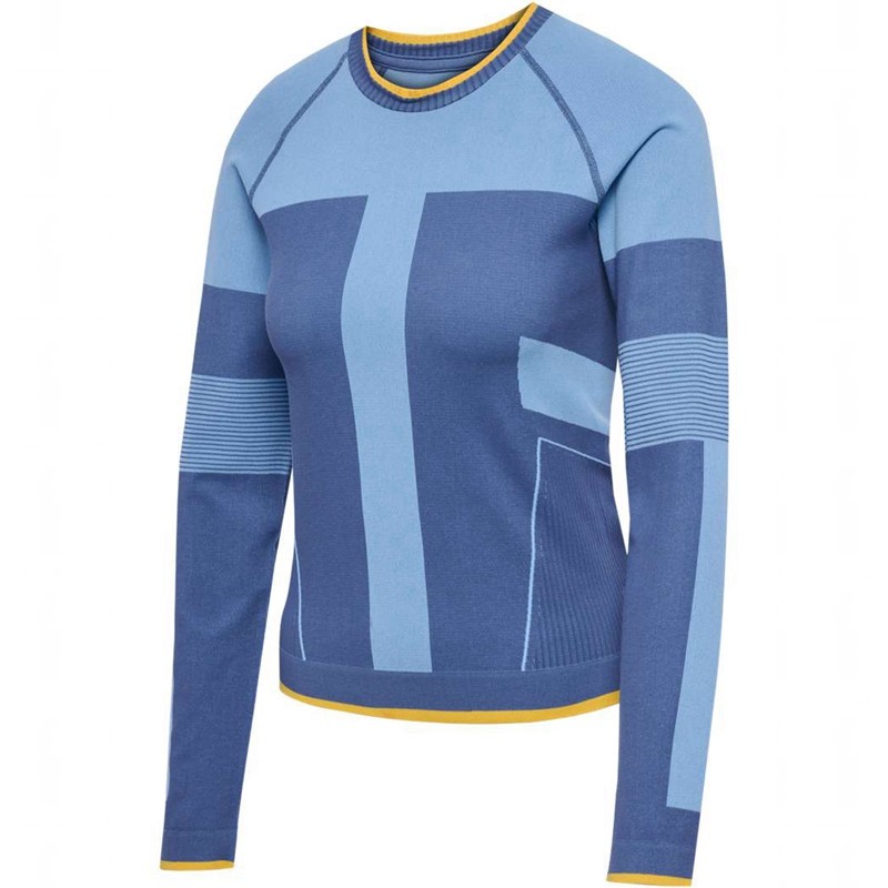 Dámské Tričko Hummel Seamless Tee Ls Blankyt | 912385-998