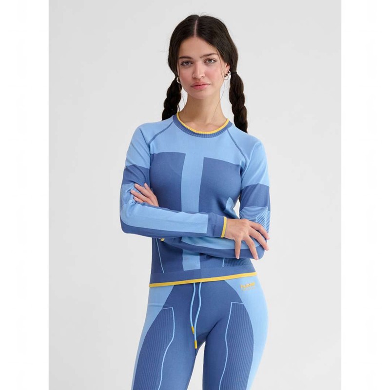 Dámské Tričko Hummel Seamless Tee Ls Blankyt | 912385-998