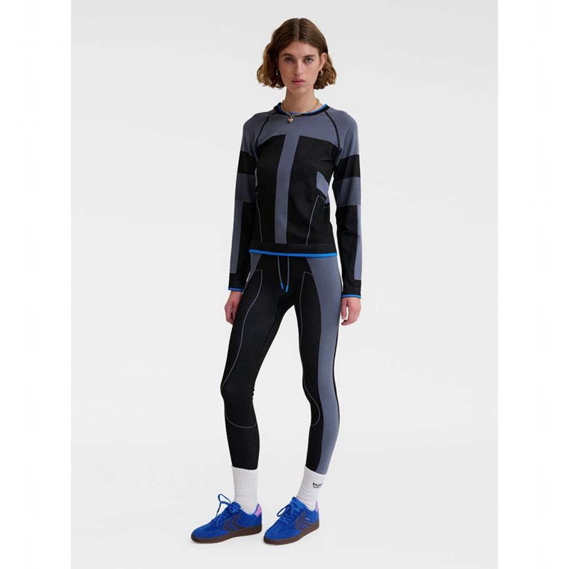 Dámské Tričko Hummel Seamless Tee Ls Černé | 640646-328
