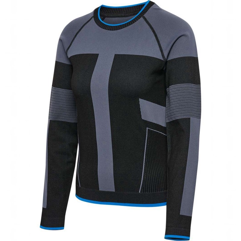 Dámské Tričko Hummel Seamless Tee Ls Černé | 640646-328