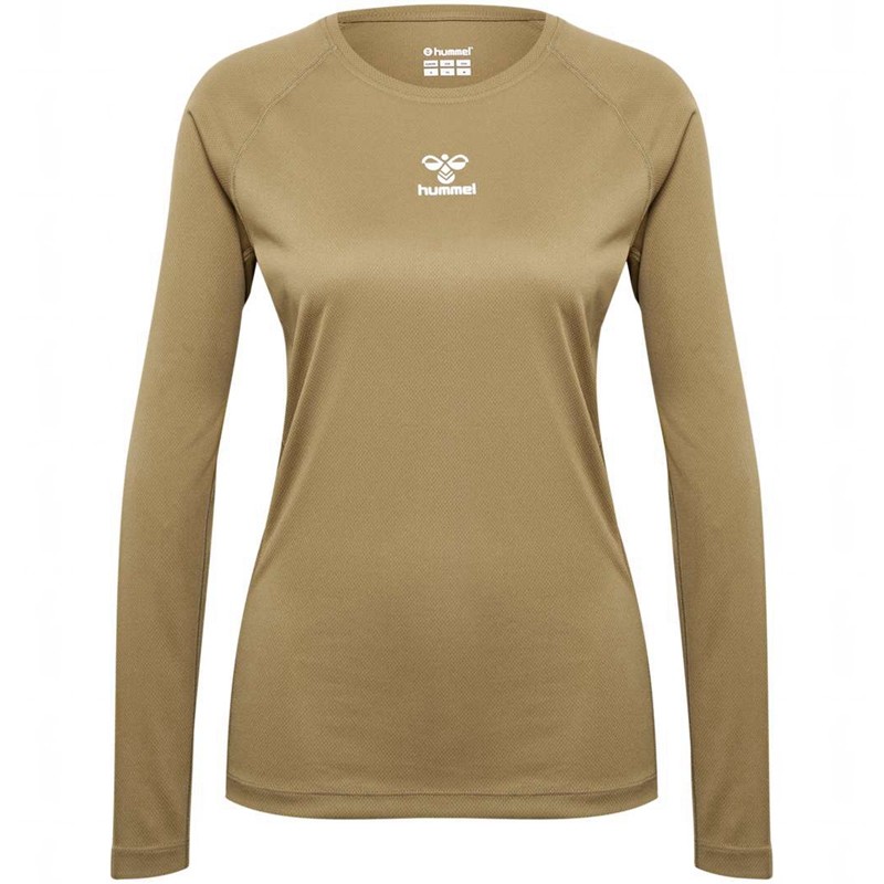 Dámské Tričko Hummel Sprint Mesh L/S Hnědé | 636754-444