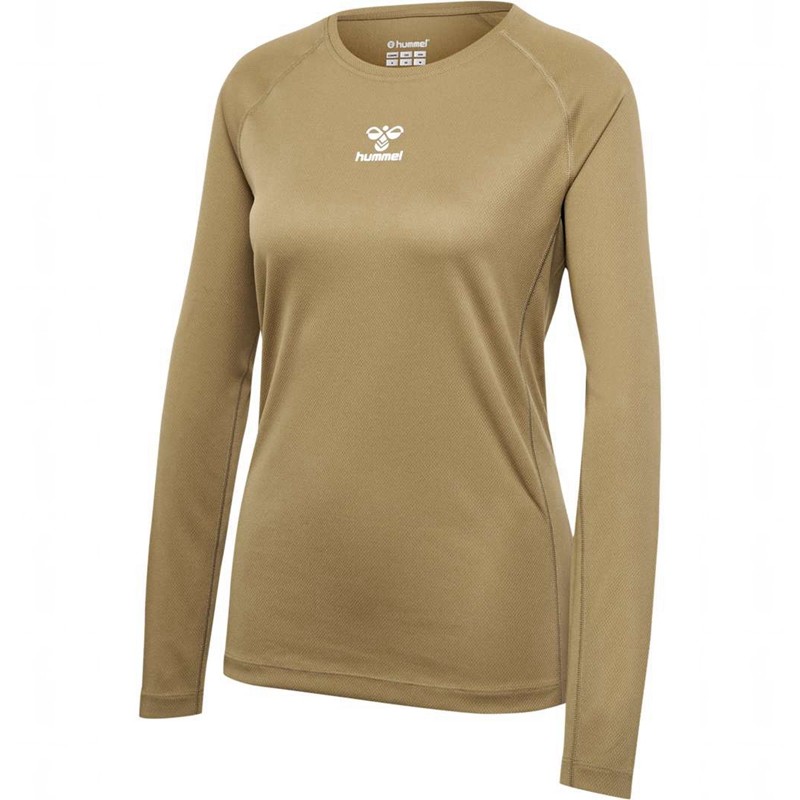 Dámské Tričko Hummel Sprint Mesh L/S Hnědé | 636754-444