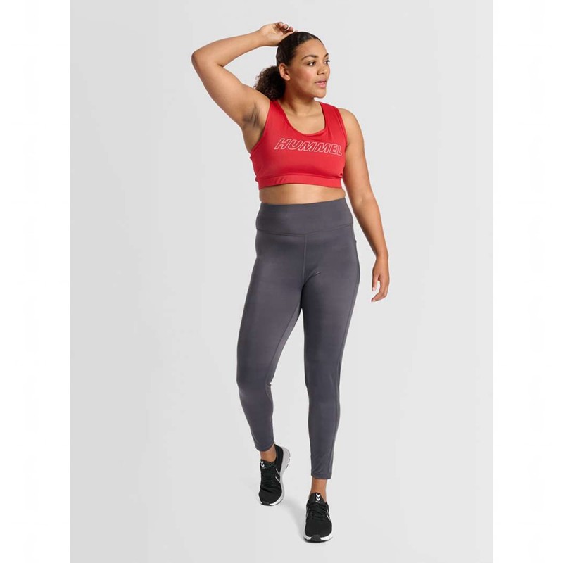 Dámské Tričko Hummel Te Curvy Plus Červené | 383341-291