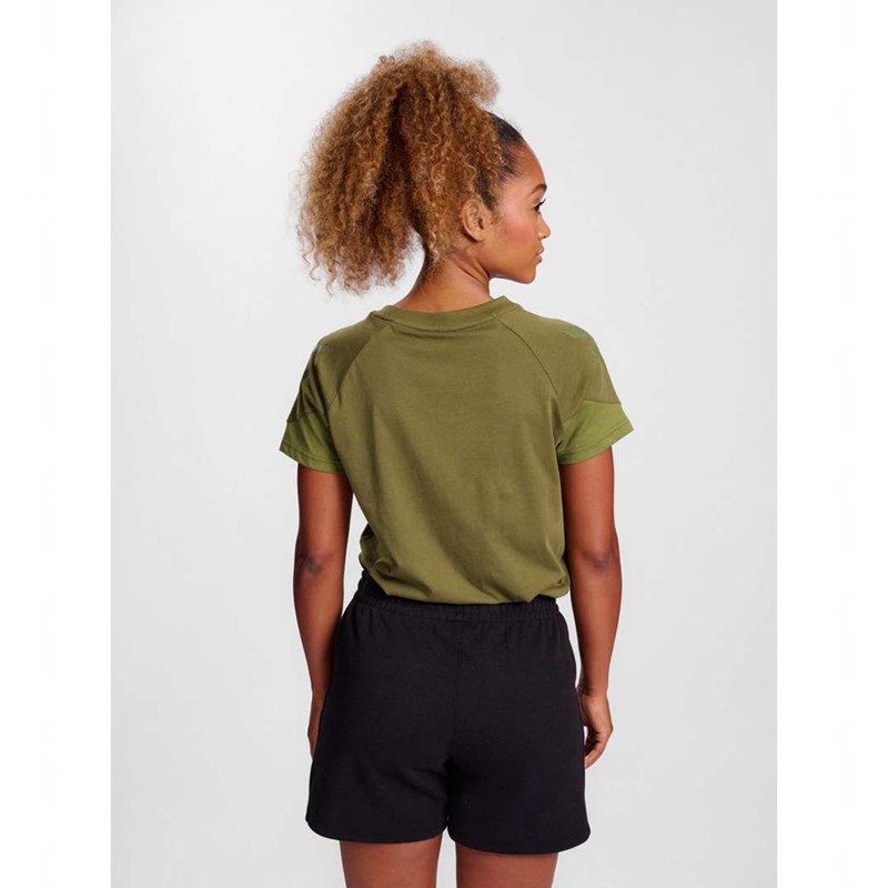 Dámské Tričko Hummel Travel S/S Olivy Zelené | 003745-051