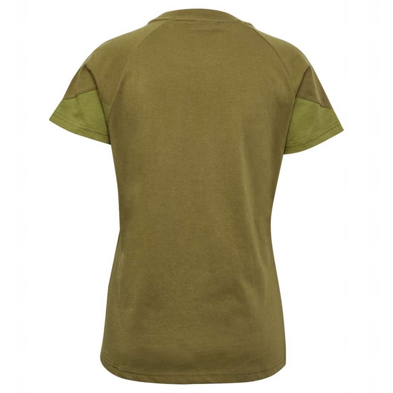 Dámské Tričko Hummel Travel S/S Olivy Zelené | 003745-051