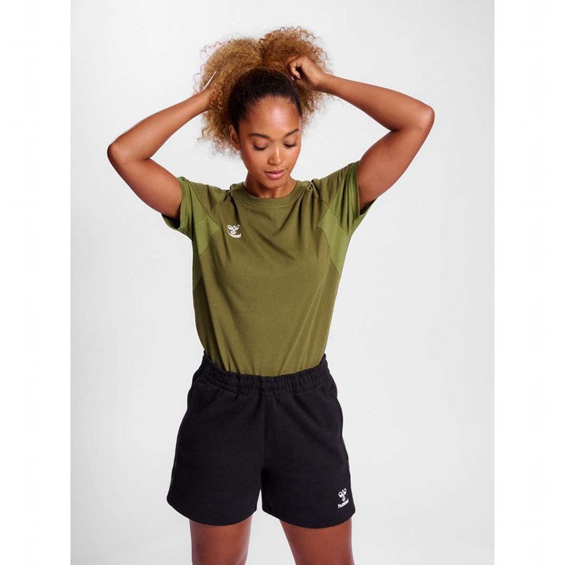 Dámské Tričko Hummel Travel S/S Olivy Zelené | 003745-051