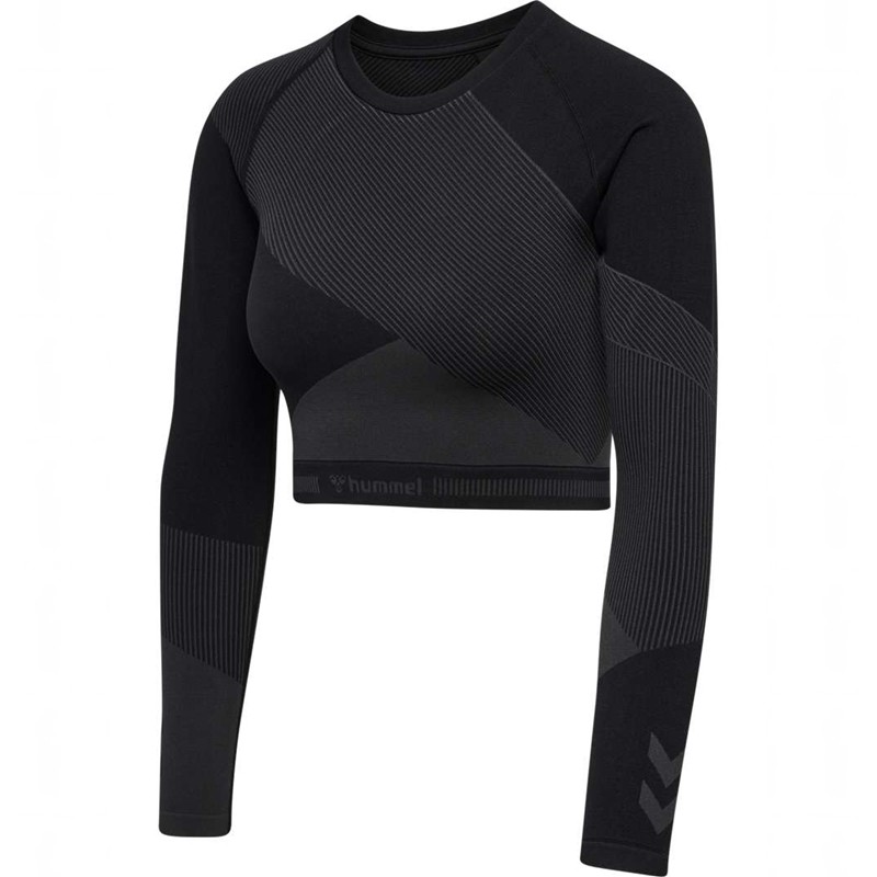 Dámské Tričko Hummel Unity Seamless Crop L/S Černé | 590172-452