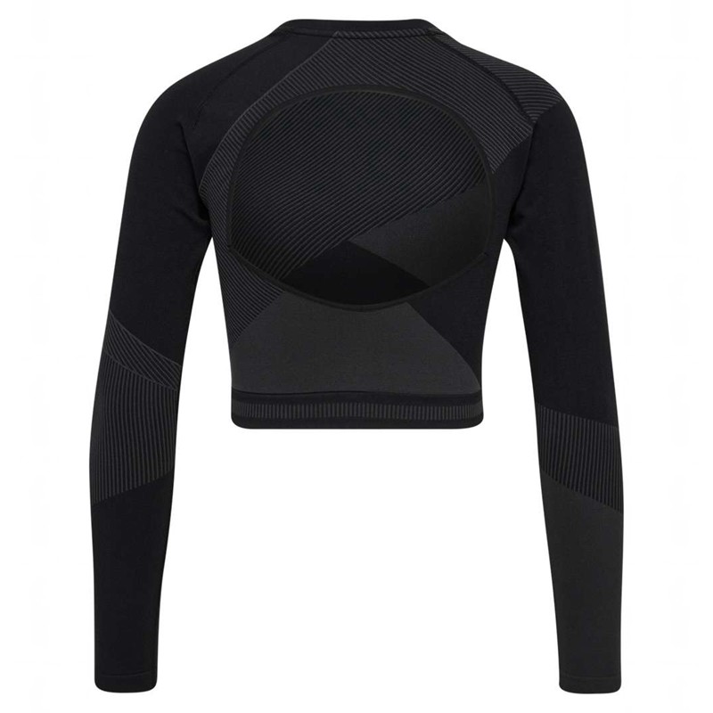 Dámské Tričko Hummel Unity Seamless Crop L/S Černé | 590172-452