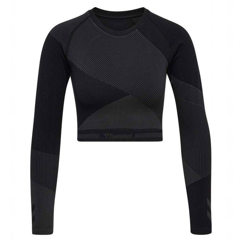 Dámské Tričko Hummel Unity Seamless Crop L/S Černé | 590172-452