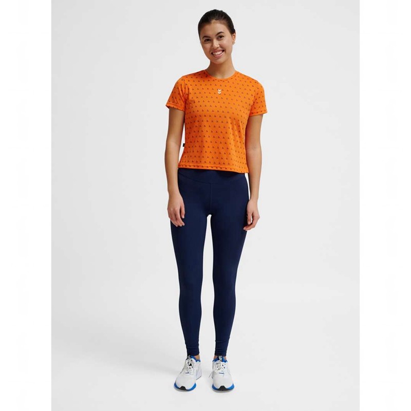Dámské Základní Vrstva Hummel Fast Workout W S/S Oranžové | 110172-075