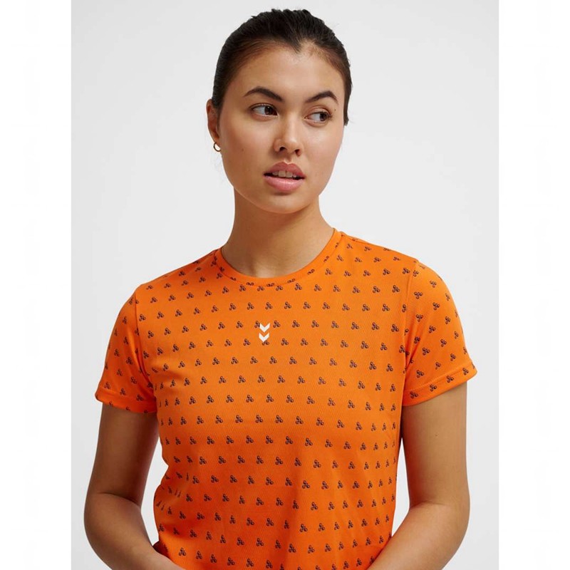 Dámské Základní Vrstva Hummel Fast Workout W S/S Oranžové | 110172-075