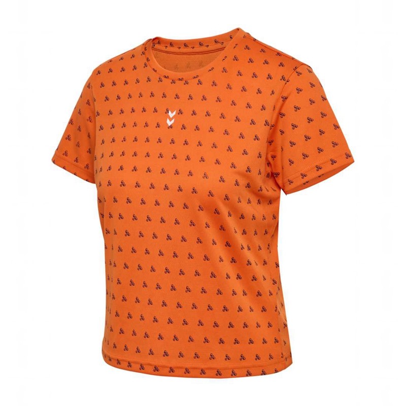 Dámské Základní Vrstva Hummel Fast Workout W S/S Oranžové | 110172-075