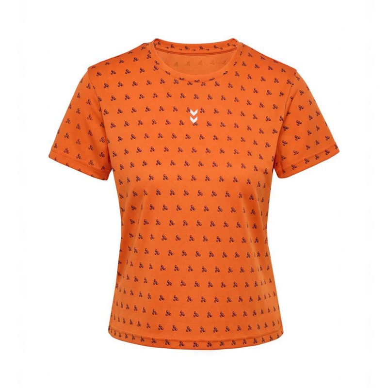 Dámské Základní Vrstva Hummel Fast Workout W S/S Oranžové | 110172-075