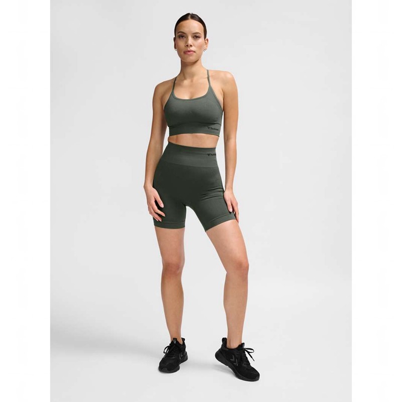 Dámské Šaty Hummel Tiffy Seamless Top Zelene | 426669-970