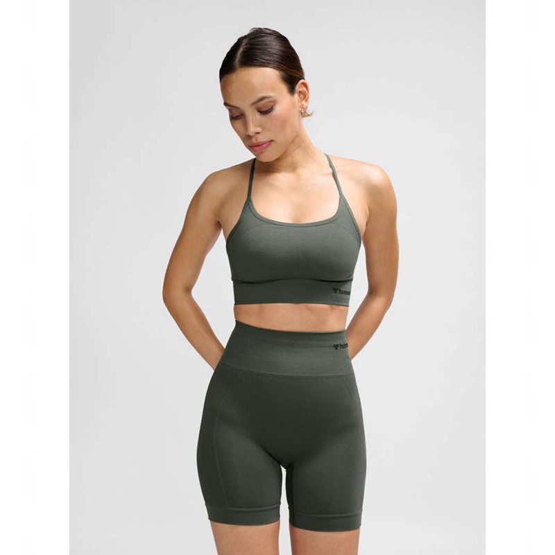 Dámské Šaty Hummel Tiffy Seamless Top Zelene | 426669-970