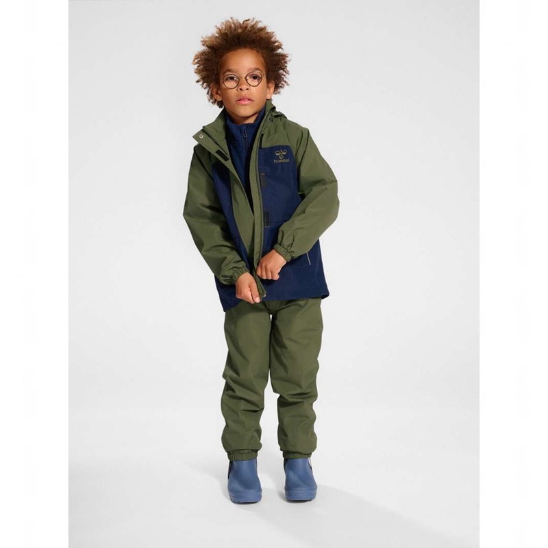 Dětské Bundy Hummel Monsun Tex Shell Olivy Zelené | 694850-025