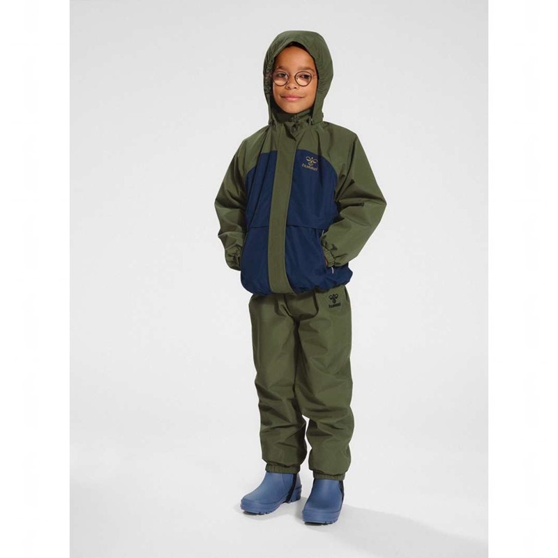 Dětské Bundy Hummel Monsun Tex Shell Olivy Zelené | 694850-025