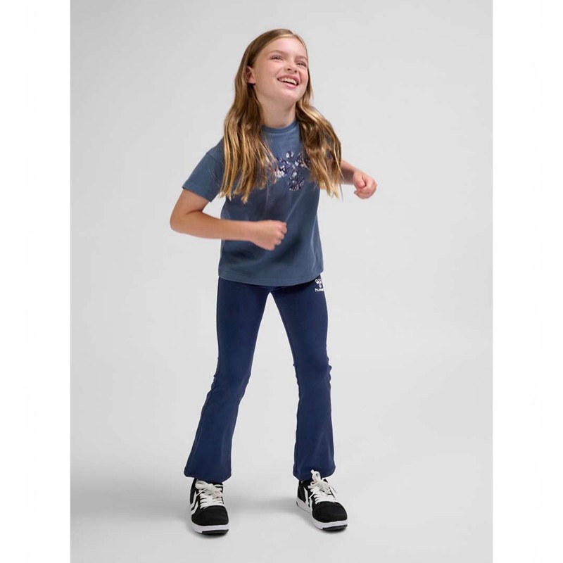 Dětské Kalhoty Hummel Aya High Rise Flare Černé | 683071-245