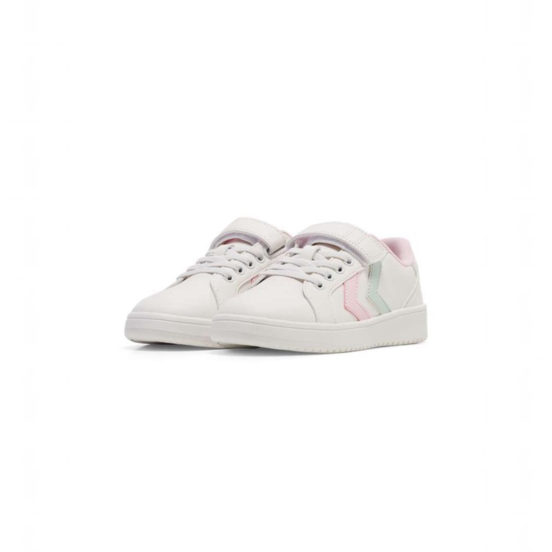 Dětské Kopačky Hummel Derby Court Jr Bílé | 519447-908