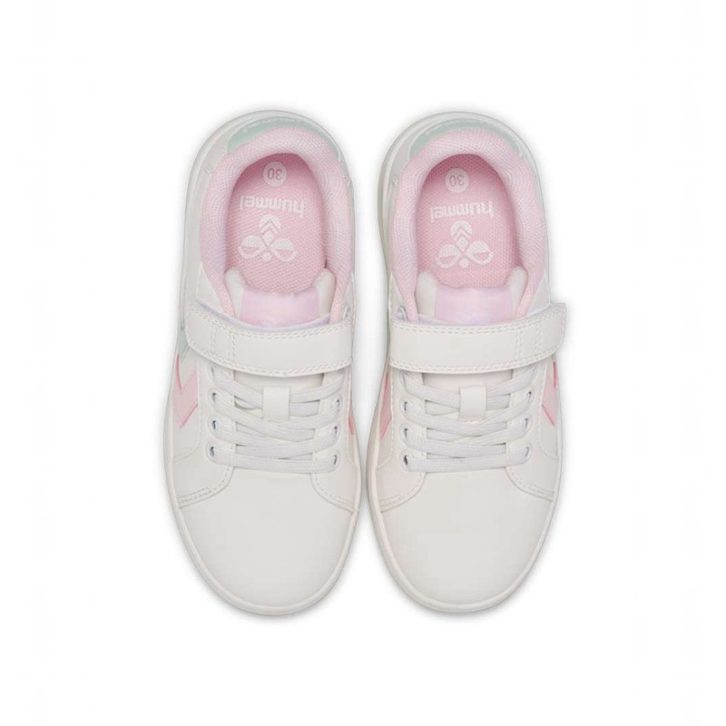 Dětské Kopačky Hummel Derby Court Jr Bílé | 519447-908