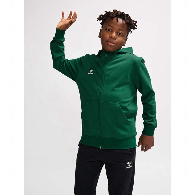 Dětské Mikina s Kapucí Hummel Go 2.0 Zip Zelene | 084350-293