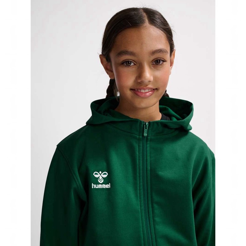 Dětské Mikina s Kapucí Hummel Go 2.0 Zip Zelene | 084350-293