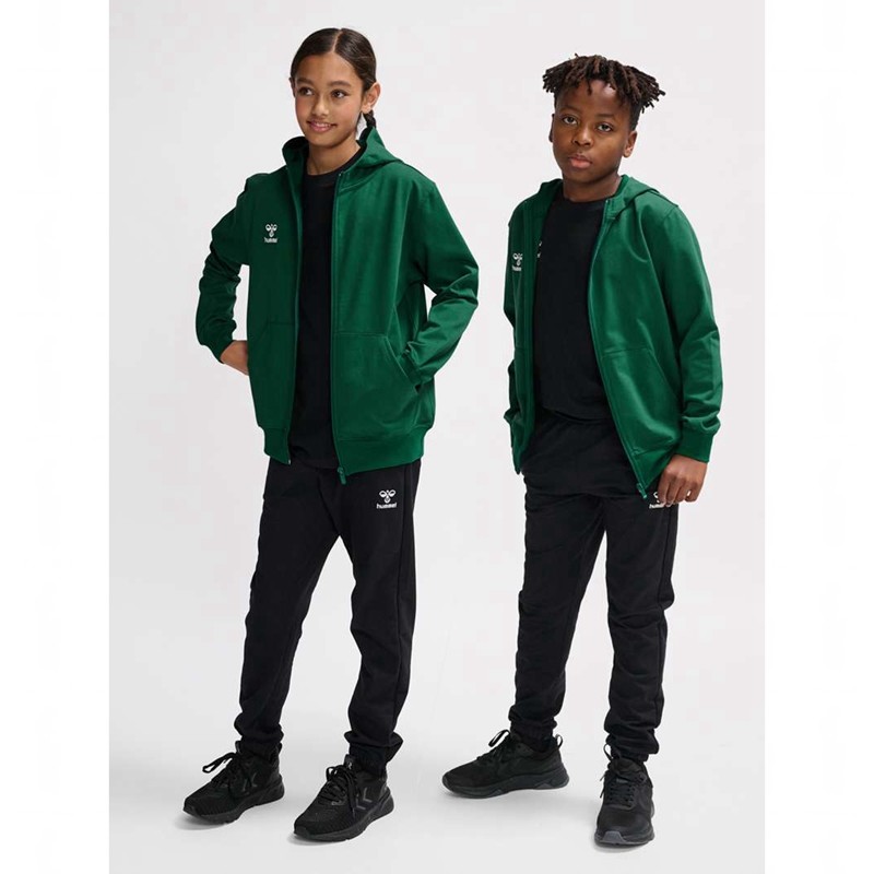 Dětské Mikina s Kapucí Hummel Go 2.0 Zip Zelene | 084350-293