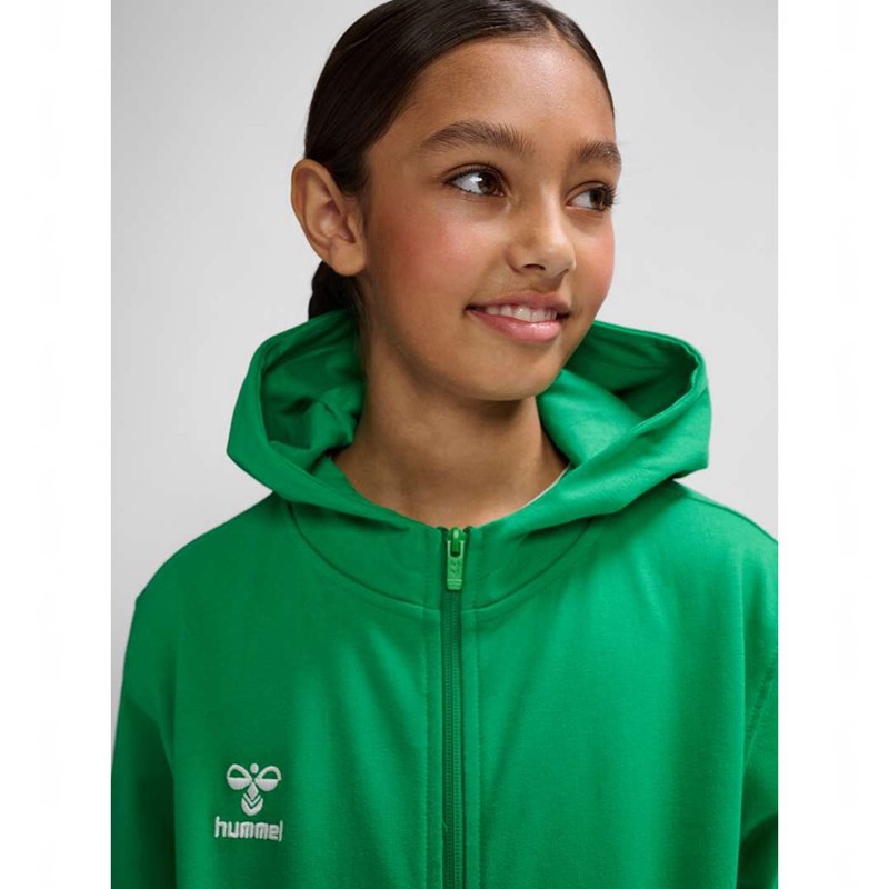 Dětské Mikina s Kapucí Hummel Go 2.0 Zip Zelene | 824761-230