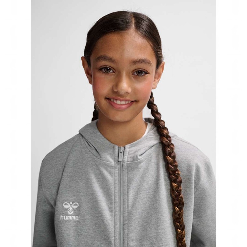 Dětské Mikina s Kapucí Hummel Go 2.0 Zip Šedé | 564498-056
