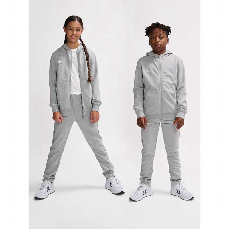 Dětské Mikina s Kapucí Hummel Go 2.0 Zip Šedé | 564498-056
