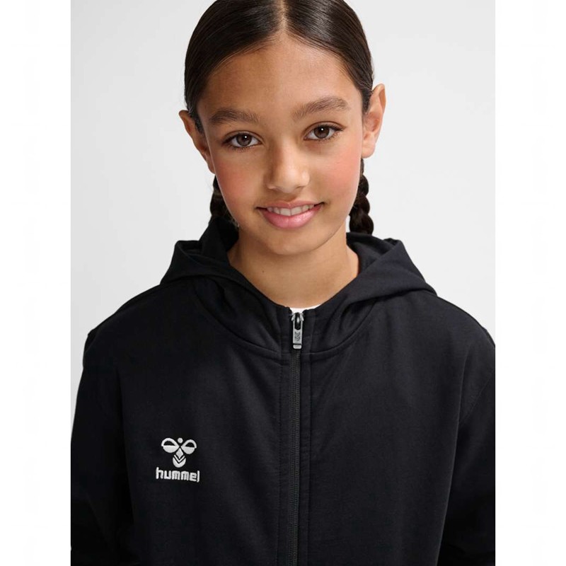 Dětské Mikina s Kapucí Hummel Go 2.0 Zip Černé | 793624-285