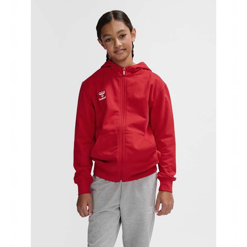 Dětské Mikina s Kapucí Hummel Go 2.0 Zip Červené | 131047-436
