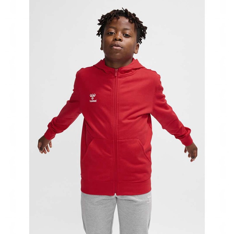 Dětské Mikina s Kapucí Hummel Go 2.0 Zip Červené | 131047-436