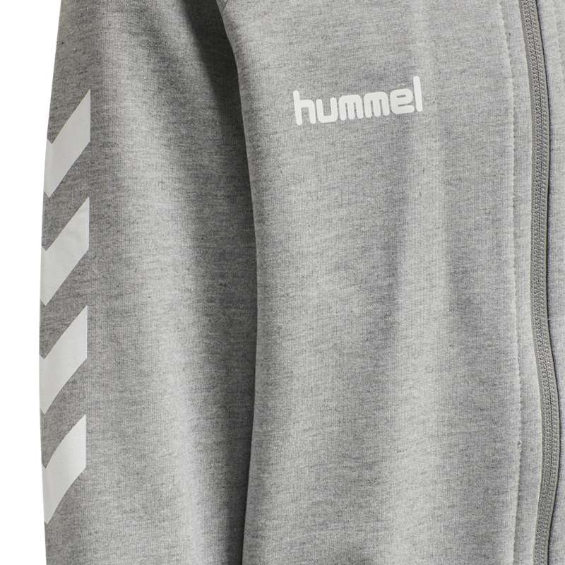 Dětské Mikina s Kapucí Hummel Go Cotton Zip Šedé | 196688-267