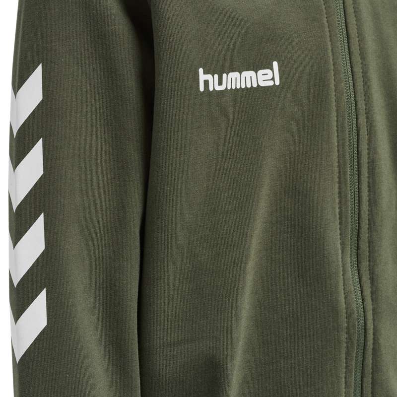 Dětské Mikina s Kapucí Hummel Go Cotton Zip Zelene | 644407-405