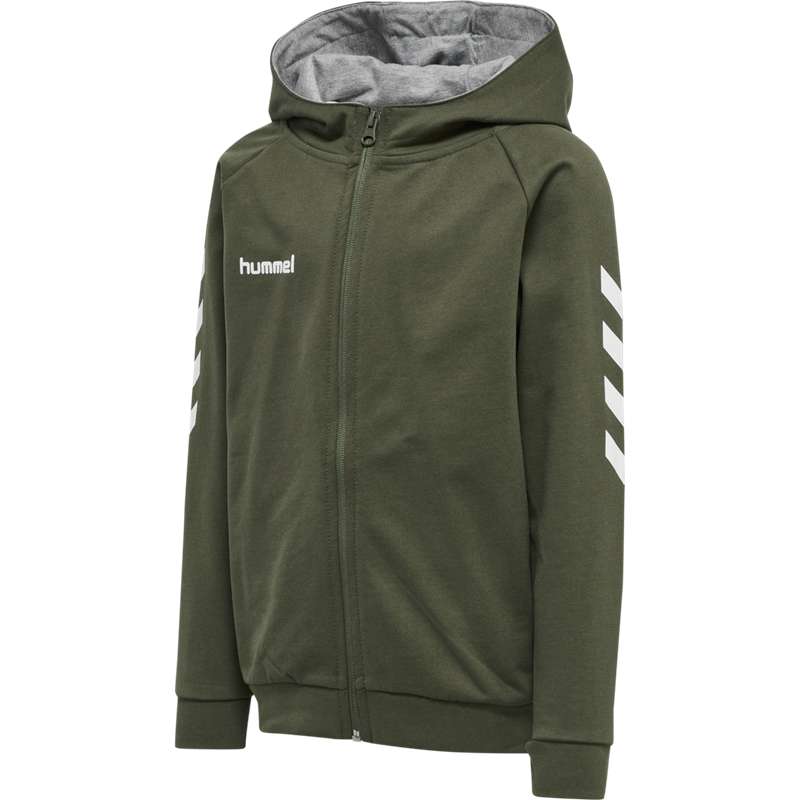 Dětské Mikina s Kapucí Hummel Go Cotton Zip Zelene | 644407-405
