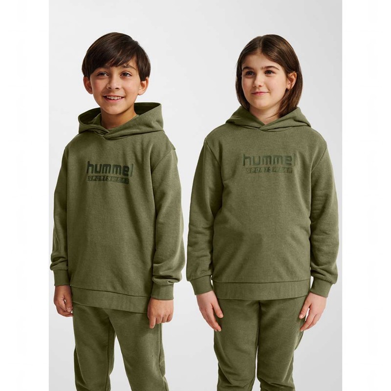 Dětské Mikina s Kapucí Hummel Jr Base Zelene | 266733-499