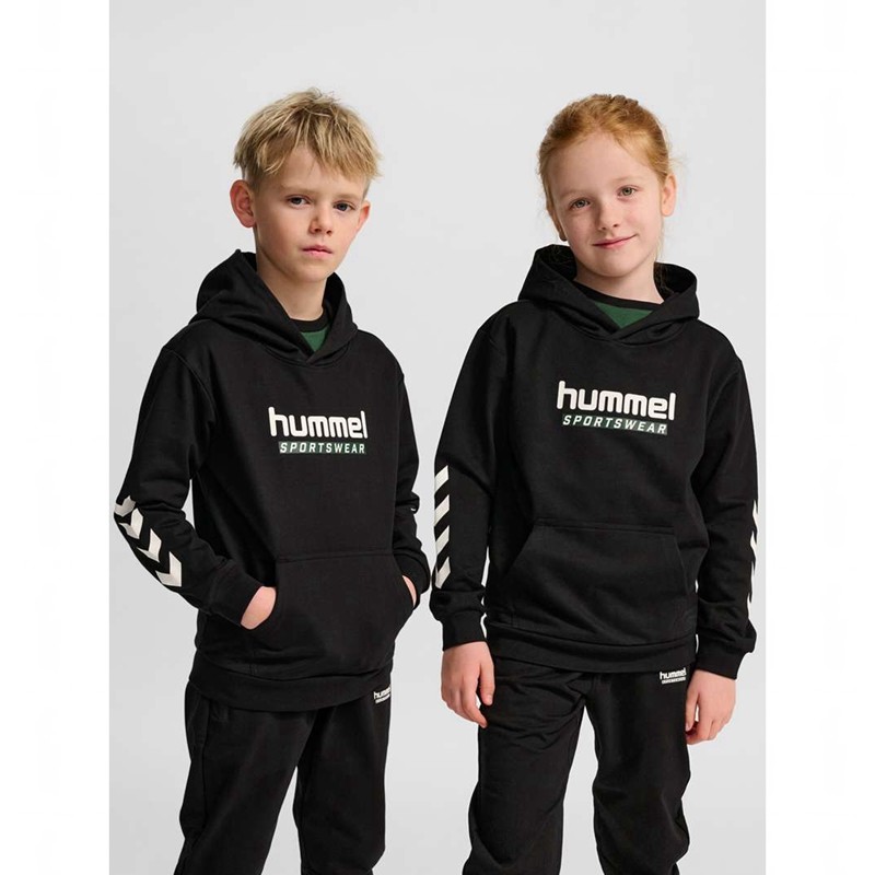 Dětské Mikina s Kapucí Hummel Jr Logo Černé | 660181-846