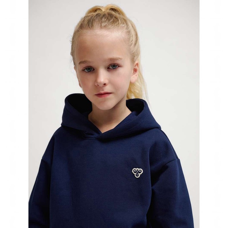 Dětské Mikina s Kapucí Hummel Jr Loose Bee Tmavě Blankyt | 588817-897