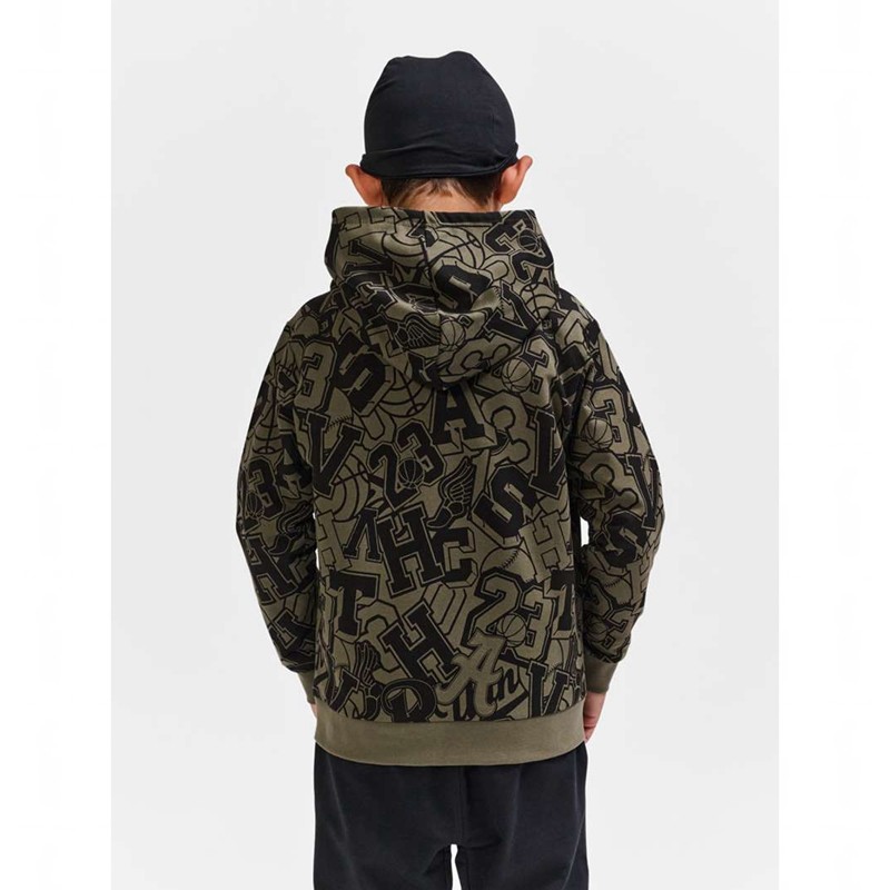 Dětské Mikina s Kapucí Hummel Molt Olivy Zelené | 218610-993