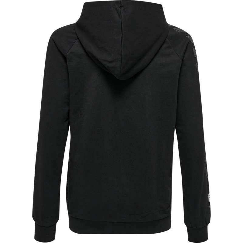Dětské Mikina s Kapucí Hummel Move Grid Cotton Zip Černé | 463327-389