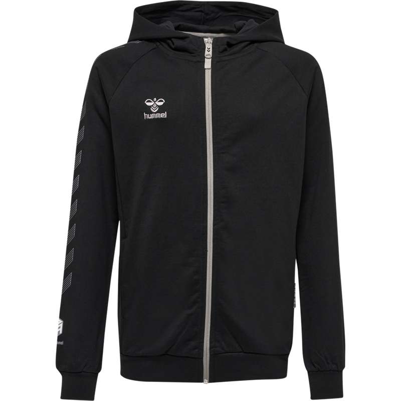 Dětské Mikina s Kapucí Hummel Move Grid Cotton Zip Černé | 463327-389