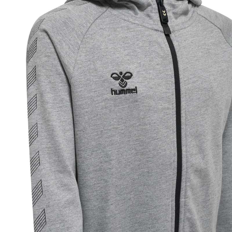 Dětské Mikina s Kapucí Hummel Move Grid Cotton Zip Šedé | 886841-849