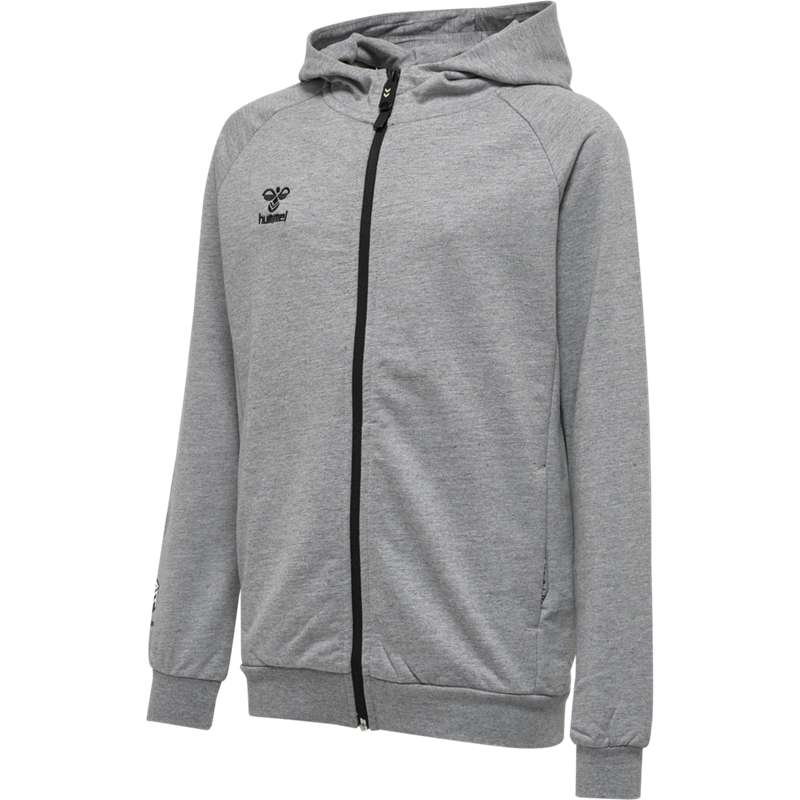 Dětské Mikina s Kapucí Hummel Move Grid Cotton Zip Šedé | 886841-849
