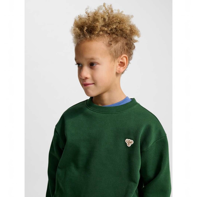 Dětské Mikiny Hummel Jr Loose Crewneck Bee Zelene | 035357-023