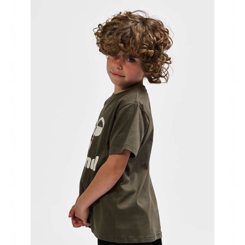 Dětské Mikiny Hummel Tres S/S Olivy Zelené | 298972-140
