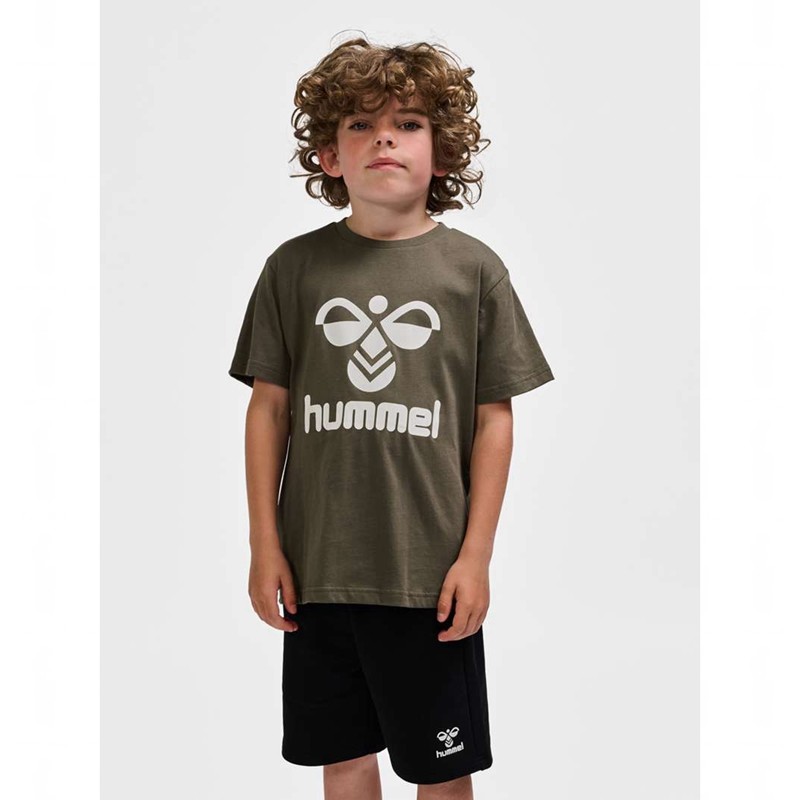 Dětské Mikiny Hummel Tres S/S Olivy Zelené | 298972-140