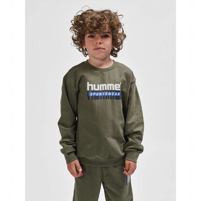Dětské Mikiny Hummel Tukas Olivy Zelené | 740756-156