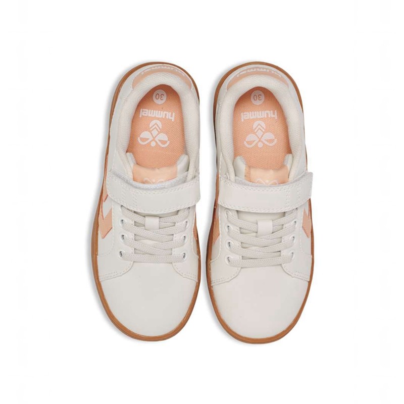 Dětské Tenisky Hummel Derby Court Jr Bílé | 037765-442