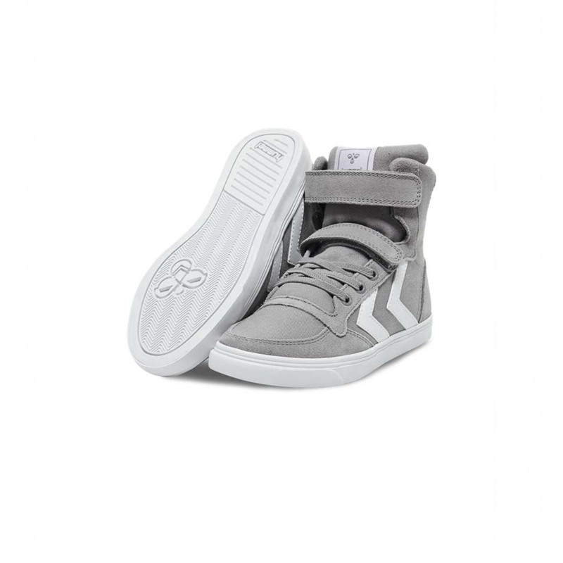Dětské Tenisky Hummel Slimmer Stadil High Jr Šedé | 334216-915